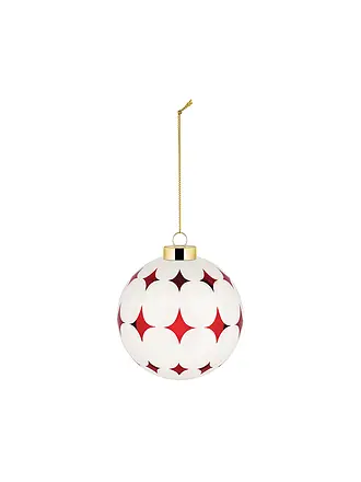 ALESSI | Palla di Natale 9cm DELIGHT Bianco/Rosso | 